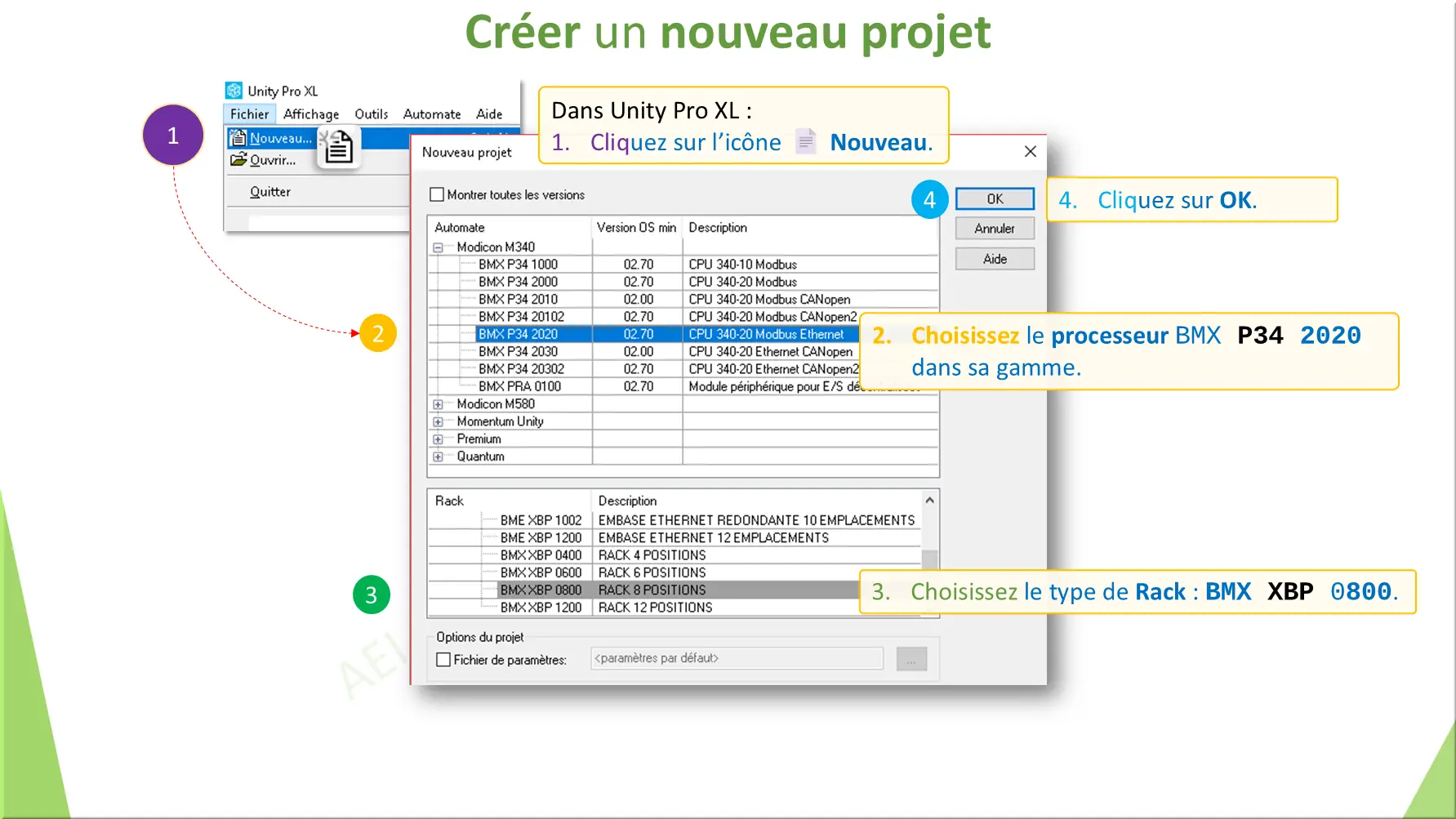 Créer un nouveau projet